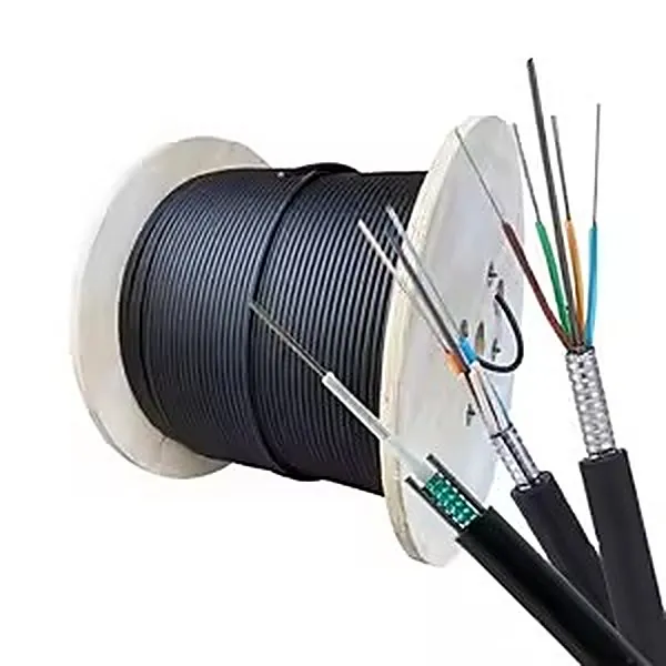 GYTA / GYTS armored outdoor optical cable on drum