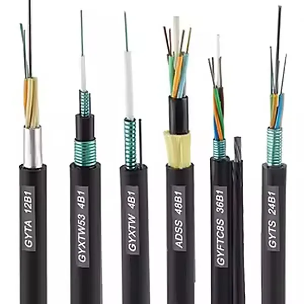 Optical cable types cross section GYTA GYTS ADSS GYFTCY